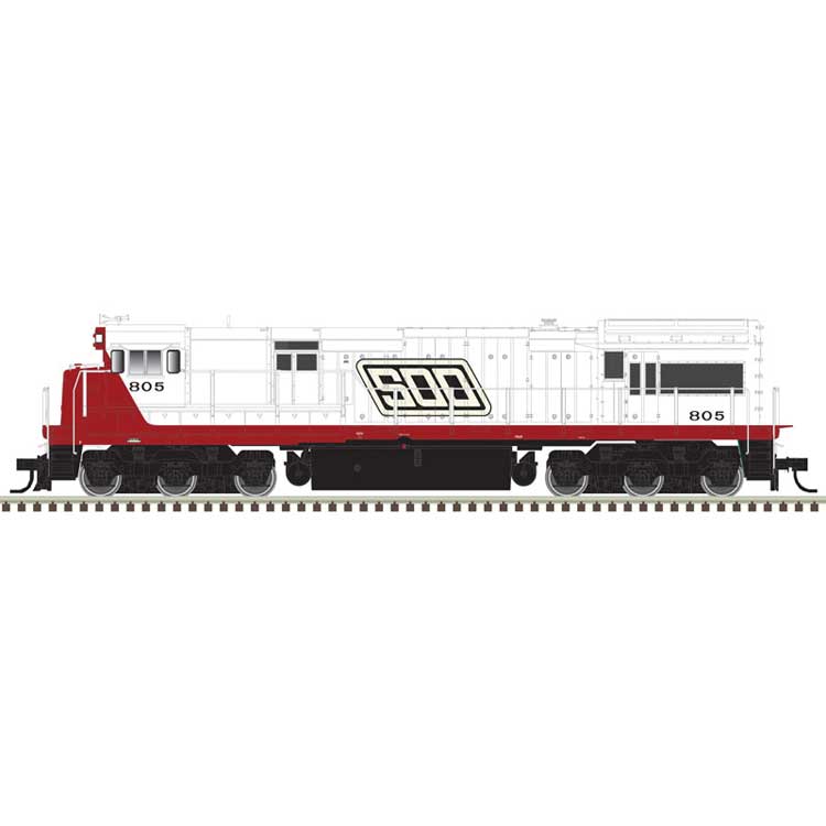 Atlas GE U30C Low Nose - LokSound and DCC - Master(R) Gold -- Soo Line 805 (white, red, black, Parallelogram Soo) - ATL10003580