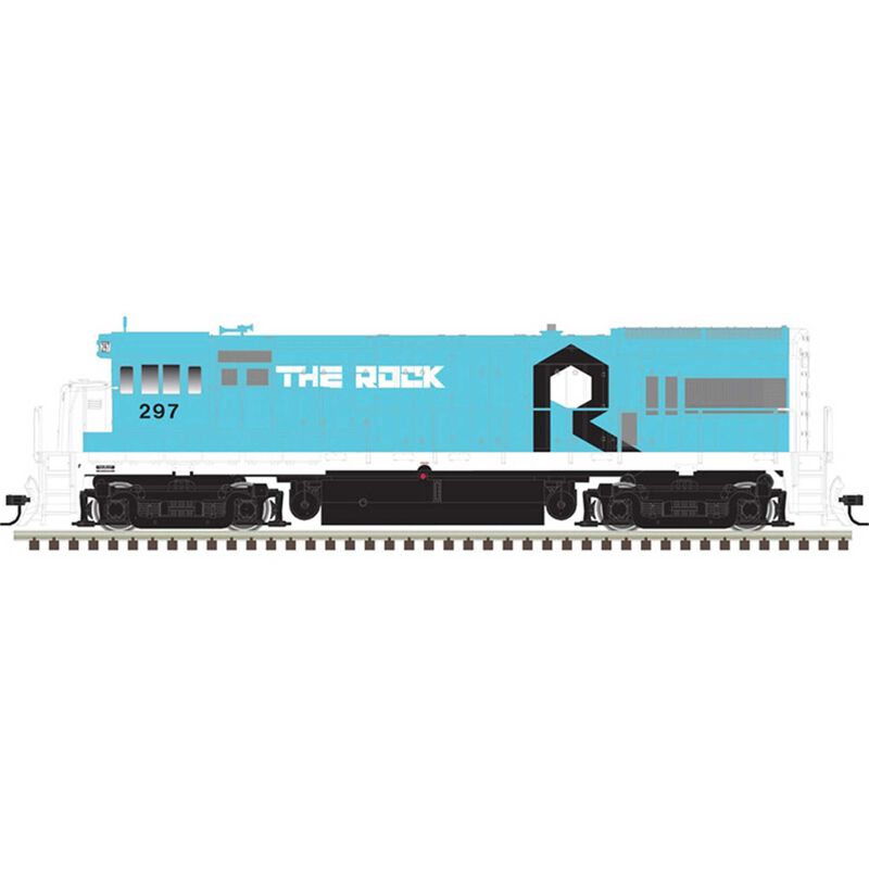 Atlas GE U33B - Standard DC - Master(R) Silver -- Rock Island 196 (blue, white) - ATL10003782