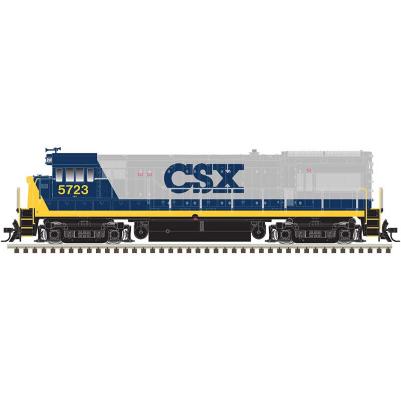 Atlas GE U36B - Standard DC - Master(R) Silver -- CSX 5723 (blue, gray ...