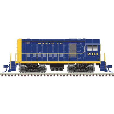 Atlas HO Alco HH600/660 - Standard DC - Master(R) Silver -- Santa Fe 2314 (blue, yellow) - ATL10003978