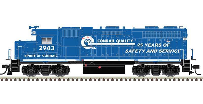 Atlas HO EMD GP38 Low Nose w/Ditch Lights - LokSound & DCC - Master(R) Gold -- Conrail #2943 (blue, white, Spirit of Conrail)