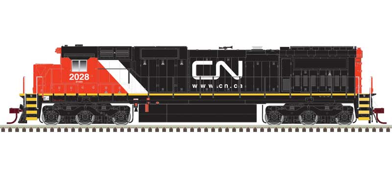 Atlas HO GE DASH 8-40C w/Front & Rear Ditch Lights - ESU LokSound & DCC - Master(R) Gol -- Canadian National #2017 (red, black)