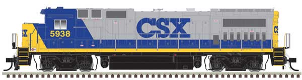 Atlas HO GE Dash 8-40B w/Ditch Lights - LokSound and DCC - Master(R) Gold -- CSX #5942 (YN2, gray, blue, yellow)