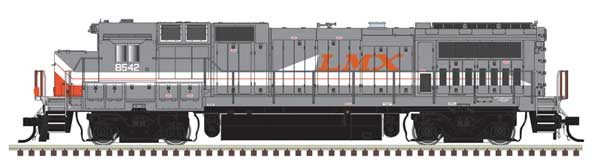 Atlas HO GE Dash 8-40B w/Ditch Lights - LokSound and DCC - Master(R) Gold -- LMX General Electric Leasing #8582 (gray, white, red)