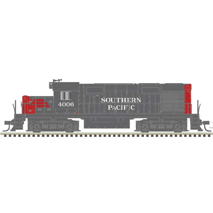 Atlas HO Alco RS32 - ESU Sound and DCC -- Southern Pacific (SP) #4003 (gray red)