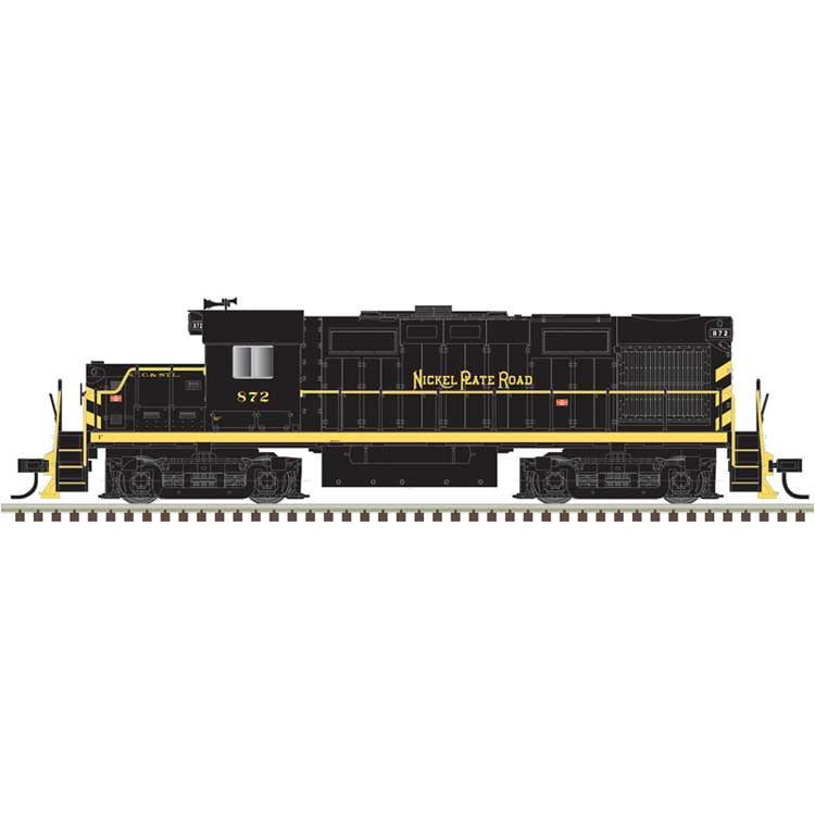Atlas HO Alco RS36 - ESU Sound and DCC -- Nickel Plate Road (NKP) #872 (black, yellow)