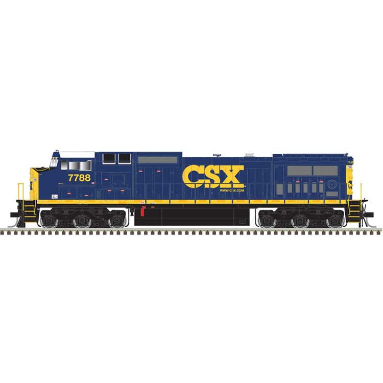 Atlas HO GE Dash 8-40CW - LokSound and DCC - Master(R) Gold -- CSX #7788 (YN3, blue, yellow, black, Website Logo)