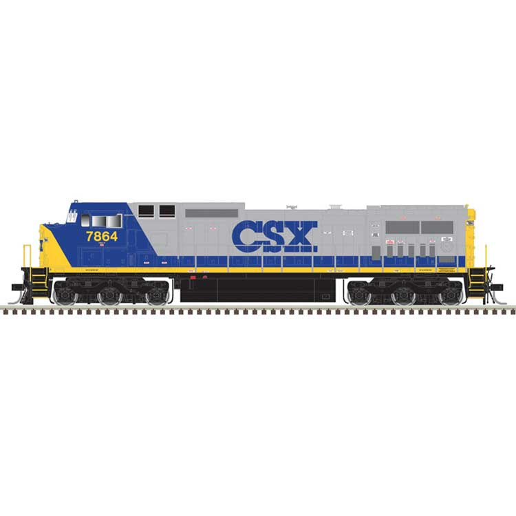 Atlas HO GE Dash 8-40CW - LokSound and DCC - Master(R) Gold -- CSX #7880 (YN2, blue, gray, yellow)