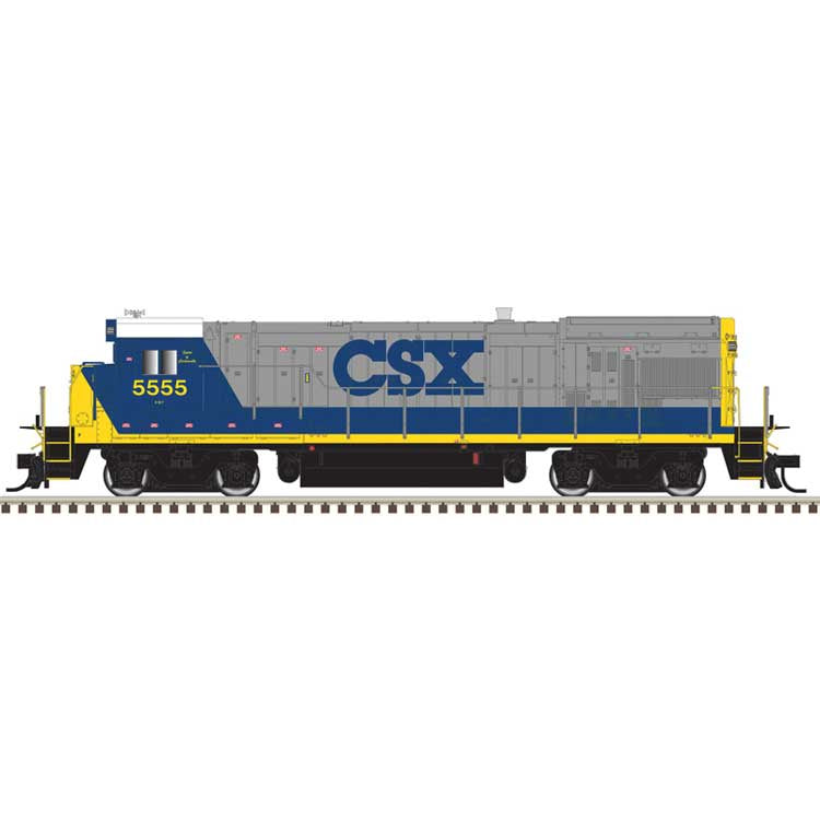 Atlas HO B30-7 Low Nose - Sound and DCC - Master(R) Gold -- CSX #5555 Spirit of Greenville (YN2, Bright Future, gray, blue, yellow)