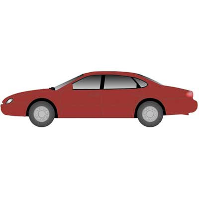 Atlas HO American Autombiles - Ford - Taurus 1996 4-Door Sedan -- Toreador Red