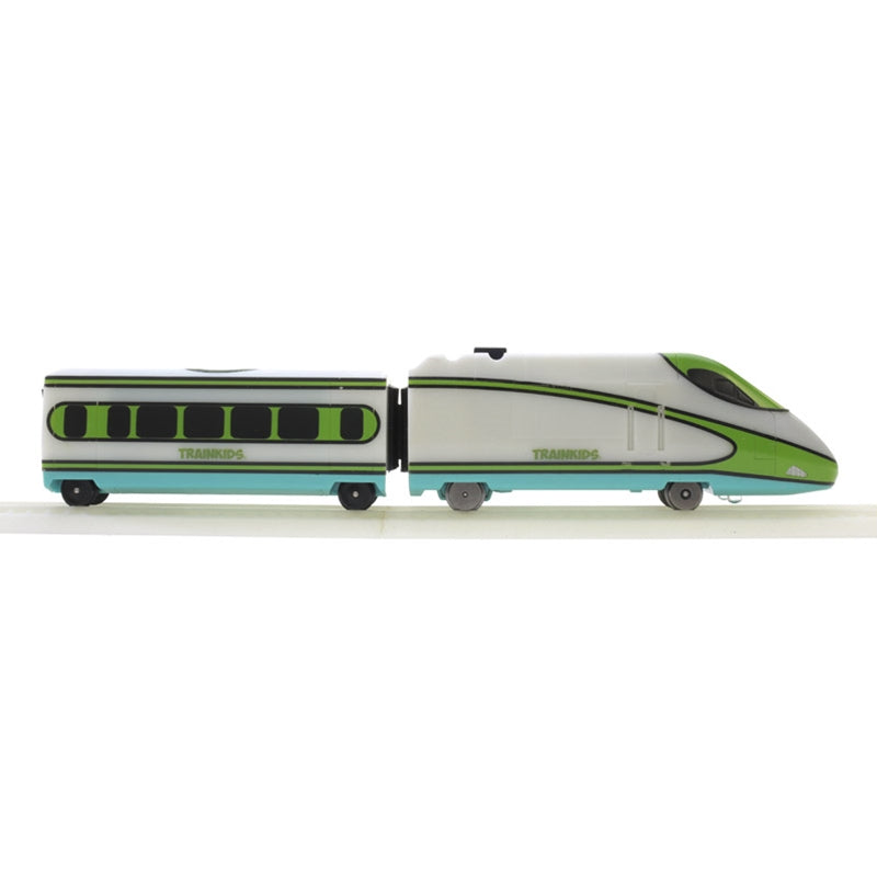 Atlas Trainkids - Locomotive and First Class Car Add-On Set - Trainkids -- Glow in the Dark (white, green, blue) - ATL15000102