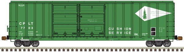 FMC 5077 50' Double-Door Boxcar with Offset Doors - Ready to Run - Master(R) -- Camino, Placerville & Lake Tahoe 7722 (green, white)