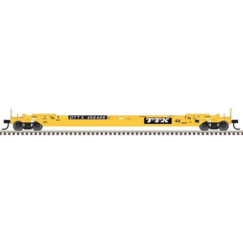 Atlas HO Gunderson 48' All-Purpose Well Car - Ready to Run -- TTX 456405 (yellow, black, white) - ATL20006010