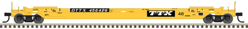 Atlas HO Gunderson 48' All-Purpose Well Car - Ready to Run -- TTX 456418 (yellow, black, white) - ATL20006011
