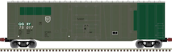 Atlas HO NSC 5111 50' Plug-Door Boxcar - Ready to Run -- Quebec Gatineau 75106 (green, white) - ATL20006079