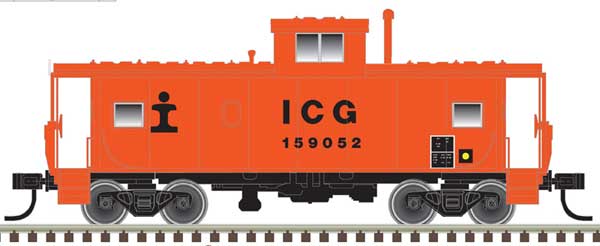 Atlas HO Standard-Cupola Caboose - Ready to Run - Master(R) -- Illinois Central Gulf 199052 (orange, black)