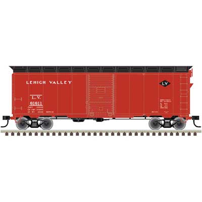 Atlas 1937 AAR 40' Boxcar - Kit -- Lehigh Valley 61835 (Boxcar Red, white, black) - ATL20006241
