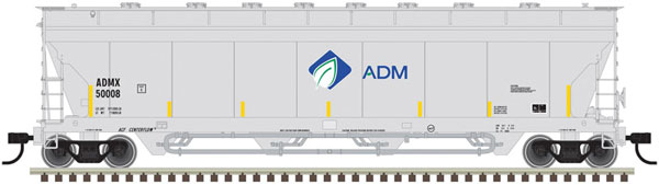 Atlas Pressureaide Centerflow Hopper - Ready to Run - Master(R) -- Archer-Daniels-Midland 50016 (gray, blue, green, Leaf Logo) - ATL20006270