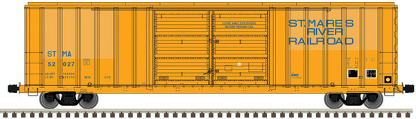 Atlas HO FMC 5503 52' Double-Door Boxcar - Ready to Run - Master(R) -- St. Maries River Railroad 52053 (orange) - ATL20006308