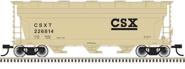 Atlas ACF 3560 Covered Hopper - Ready to Run -- CSX 226814 (tan, black) - ATL20006506