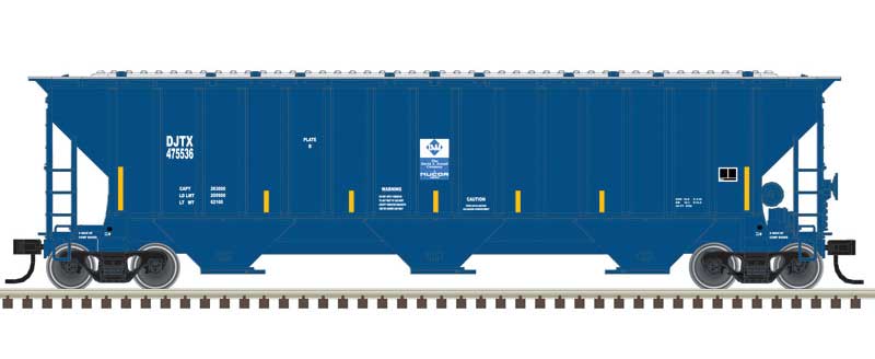 Atlas HO Thrall 4750 Covered Hopper - Ready to Run -- David J. Joseph Transportation 475586 (blue, white)