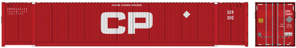 Atlas CIMC 53' Corrugated Container 3-Pack - Assembled - Master(R) -- Canadian Pacific Set 1 234415, 234423, 234448 (red, white) - ATL20006675