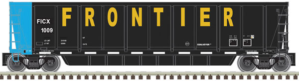 Atlas Coalveyor Bathtub Gondola - Ready to Run - Master(R) -- Frontier Scrap Metals FICX 1007 (black, blue, yellow) - ATL20006685