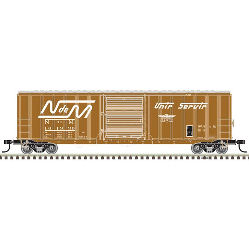 Atlas ACF(R) 50'6" Boxcar - Ready to Run -- Nacionales de Mexico 101330 (Boxcar Red, white) - ATL20006718