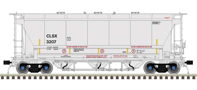 Trinity 3230 3-Bay Covered Hopper - Ready to Run - Master(R) Plus -- Cargill Salt CLSX 3207 (gray, black)