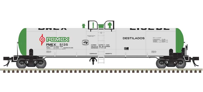 Atlas HO GATX 20,700-Gallon Tank Car - Ready to Run - Master(R) -- Pemex #5132 (silver, green, red, black)