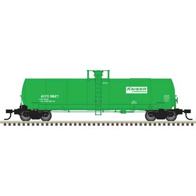 Atlas HO ACF 17,360-Gallon Tank Car - Ready to Run - Master(R) -- Kaiser Chemicals ACFX #19626 (green, white)