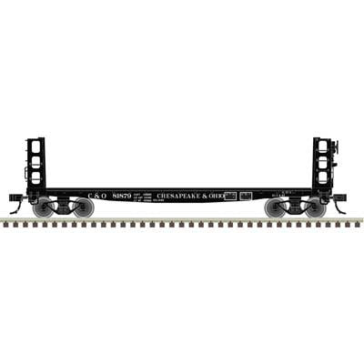 Atlas HO 42' Pulpwood Flatcar with Load - Ready to Run -- Chesapeake & Ohio #81862 (black)