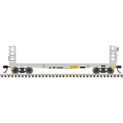 Atlas HO 42' Pulpwood Flatcar with Load - Ready to Run -- Louisville and Nashville #40488 (MOW silver, black)