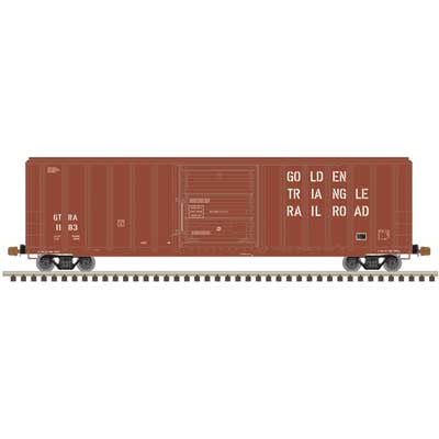 Atlas HO FMC 5347 Single-Door Boxcar - Ready to Run - Master(R) -- Golden Triangle Railroad #1183 (Boxcar Red, white)
