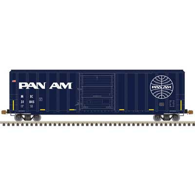 Atlas HO FMC 5347 Single-Door Boxcar - Ready to Run - Master(R) -- PanAm Railways #31845 (blue, white)