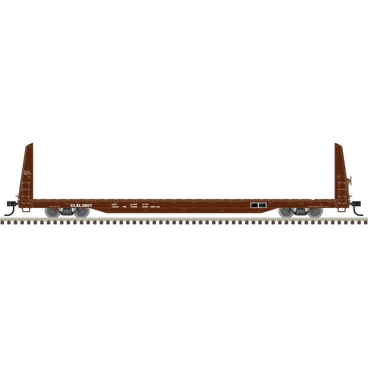 Atlas HO 62' Bulkhead Flatcar - Ready to Run -- Columbia & Silver Creek Railroad CLSL #2816 (Boxcar Red)