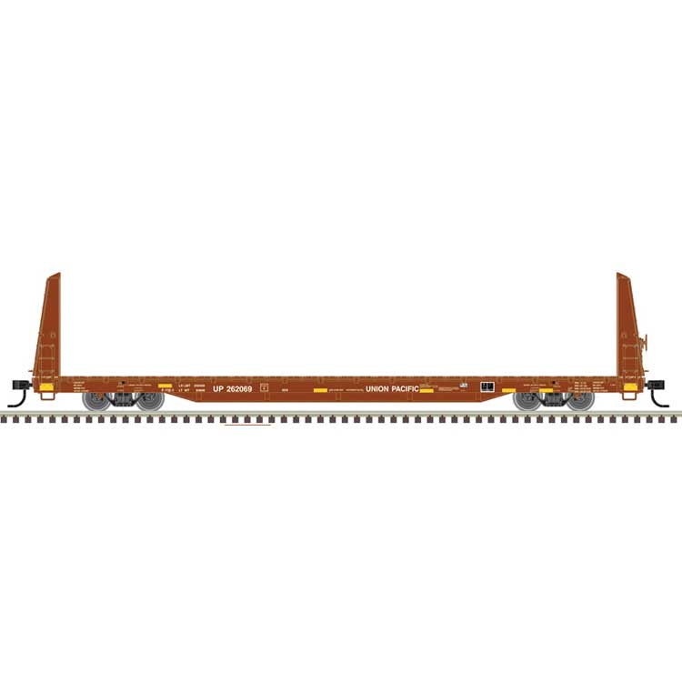 Atlas HO 62' Bulkhead Flatcar - Ready to Run -- Union Pacific #262069 (Boxcar Red)