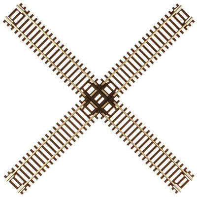 Atlas Code 55 Track w/Nickel-Silver Rail & Brown Ties -- 90 Degree Crossing - ATL2045