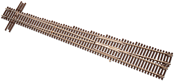 Atlas Code 55 Turnout, Nickel-Silver Rail, Brown Ties -- No.10 Left Hand - ATL2054