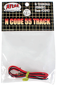 Atlas Code 55 Accessories -- Terminal Rail Joiners 1 Pair - ATL2092