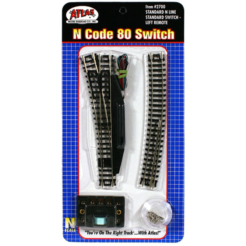 Atlas Code 80 No. 4 Remote Turnout (Switch) - Standard Line -- Left Hand - ATL2700