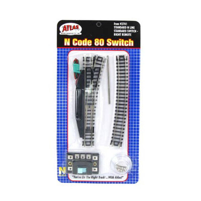 Atlas Code 80 No. 4 Remote Turnout (Switch) - Standard Line -- Right Hand - ATL2701