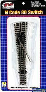 Atlas Code 80 Custom Line No. 6 Turnout -- Right Hand - ATL2753
