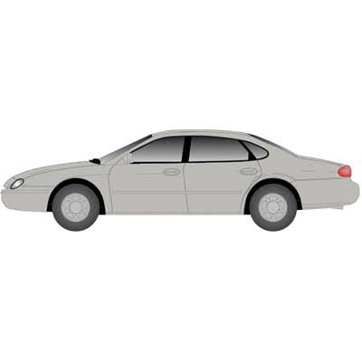 Atlas N American Automobile, Ford, Taurus 1996 4-Door Sedan -- Silver Frost