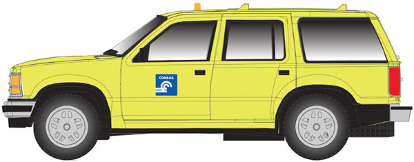 Atlas 1993 Ford Explorer - Assembled -- Conrail (neon lime, blue) - ATL30000139
