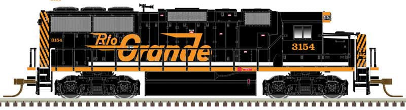 Atlas N EMD GP60 - LokSound and DCC - Master(TM) Gold -- Denver & Rio Grande Western (D&RGW) 3155 (black, orange)