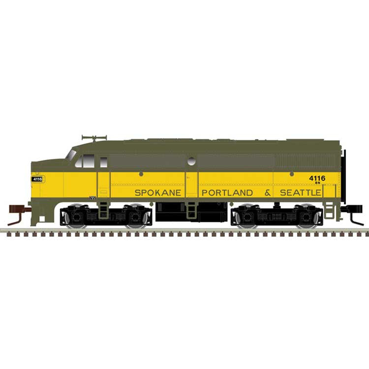 Atlas N Alco FA1 Large Numberboards - Sound and DCC - Master(R) Gold -- Burlington Northern #4116 (Ex-SP&S, yellow, green)