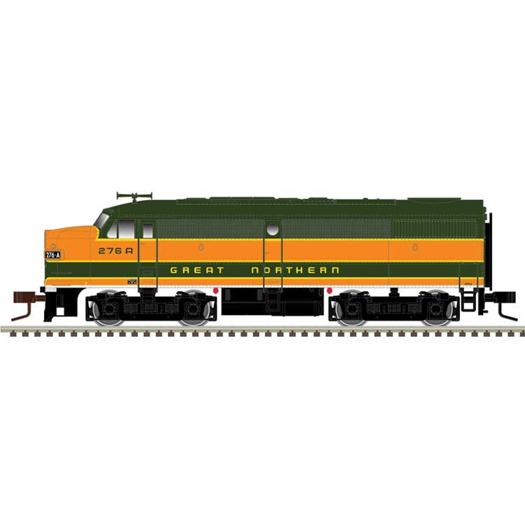 Atlas N Alco FA1 Large Numberboards - Sound and DCC - Master(R) Gold -- Great Northern #310B (Omaha Orange, Pullman Green, yellow)