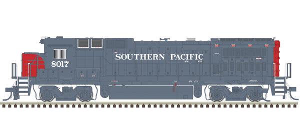 Atlas N GE Dash 8-40B - Standard DC - Master(R) -- Southern Pacific 8009 (gray, red)