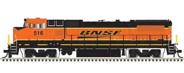 Atlas N GE Dash 8-40BW with Deck Ditch Lights - Standard DC - Master(R) -- BNSF 529 (orange, black, Wedge Logo)